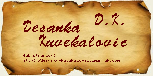 Desanka Kuvekalović vizit kartica
